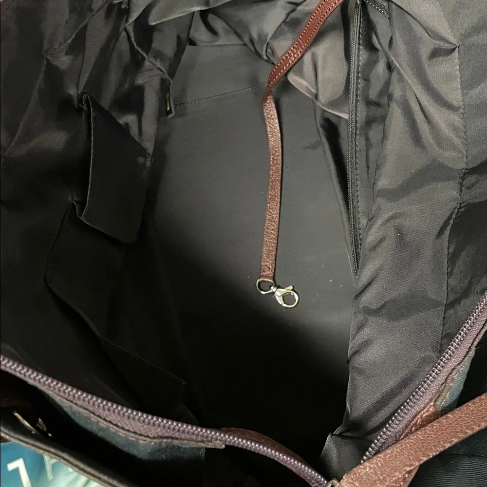 Authentic CHANEL Paris Biarritz Coated Canvas Tote Bag Burgundy - Picture 10 of 17